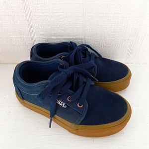 Youth Vans Navy Blue Gum Sole Sneakers 11.5